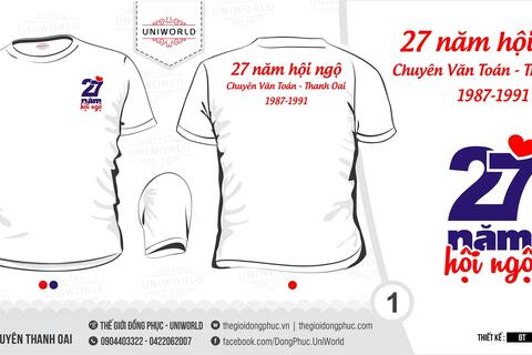 Áo họp lớp 27 năm hội ngộ chuyên văn toán Thanh Oai