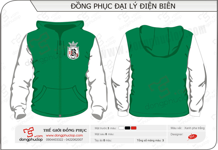 Đồng phục áo khoác nỉ 12B3 Điện Biên