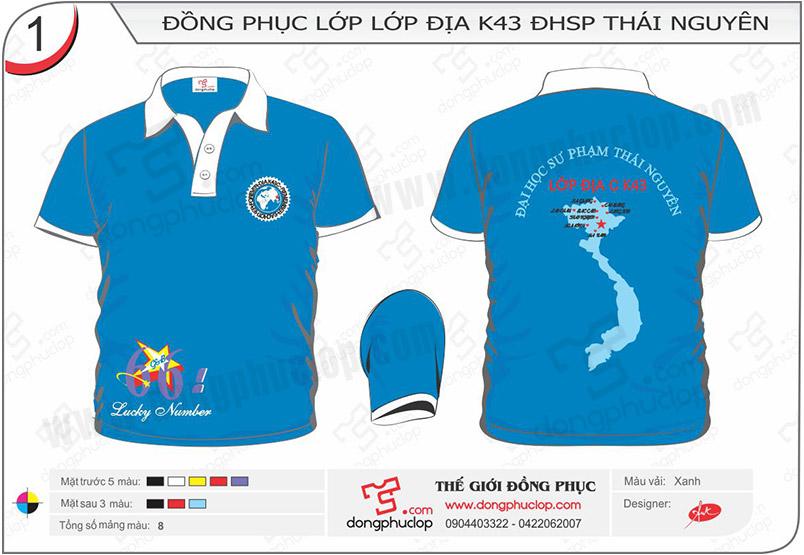 Áo đồng phục lớp Địa K43 ĐHSP Thái Nguyên