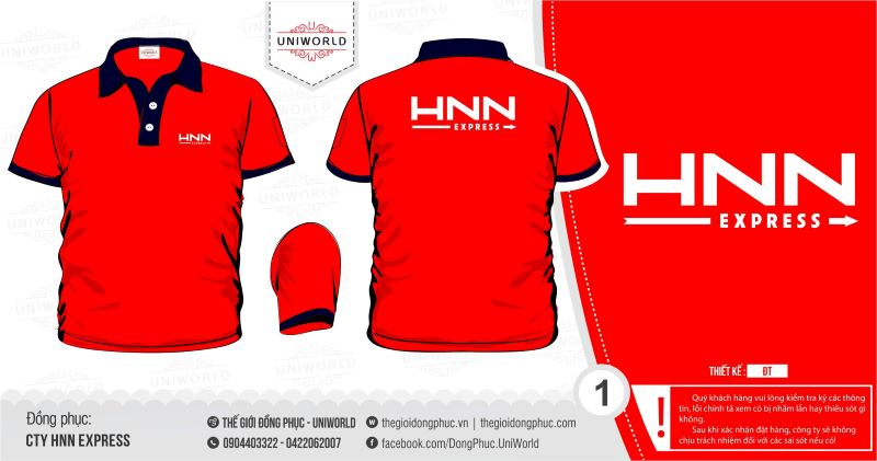 Đồng phục cổ bẻ công ty HNN Express