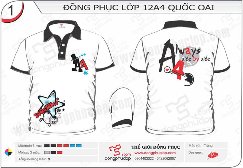 Áo đồng phục lớp 12A4 Quốc Oai - Hà Nội - Hình chính