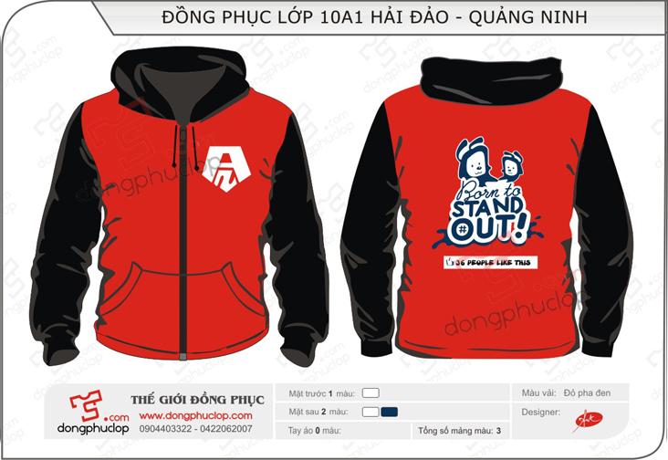 Áo khoác nỉ 10A1 Hải Đảo Quảng Ninh - Hình chính