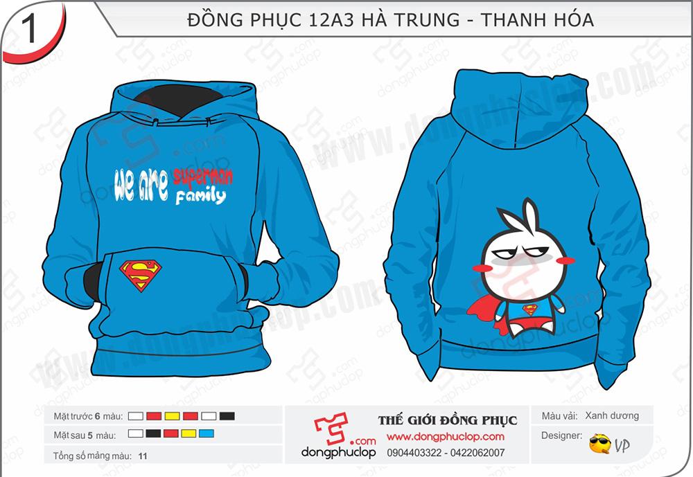 Áo khoác nỉ 12A3 Hà Trung Thanh Hóa - Hình chính