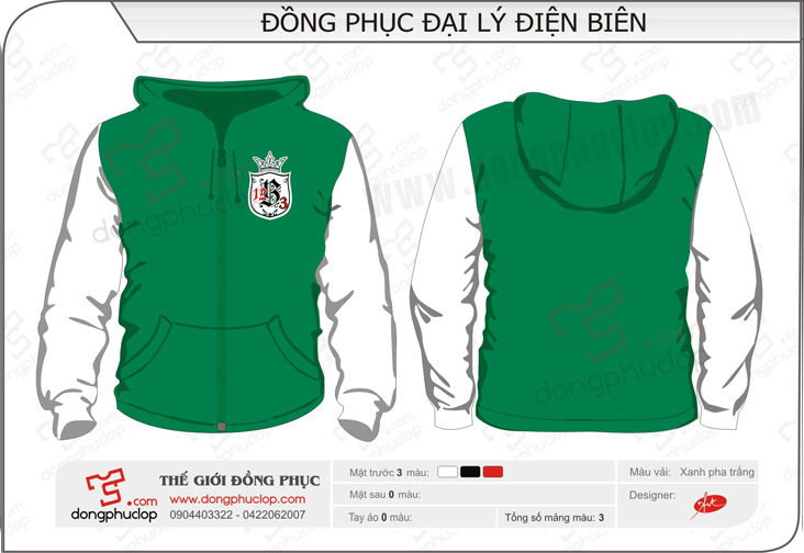Đồng phục áo khoác nỉ 12B3 Điện Biên - Hình chính
