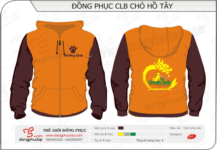 Đồng phục áo khoác nỉ CLB chó Hồ Tây - Hình chính