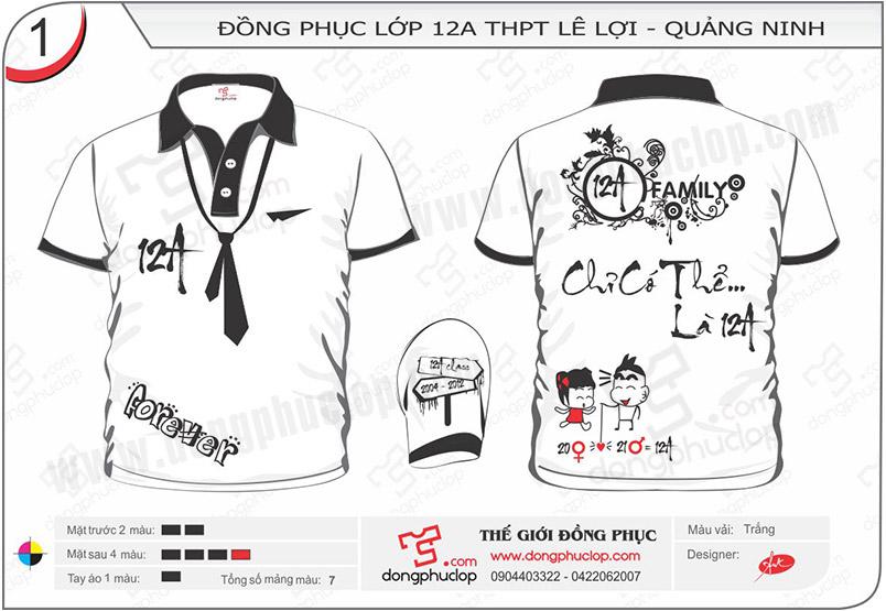 Đồng phục lớp 12A Lê Lợi - Quảng Ninh - Hình chính