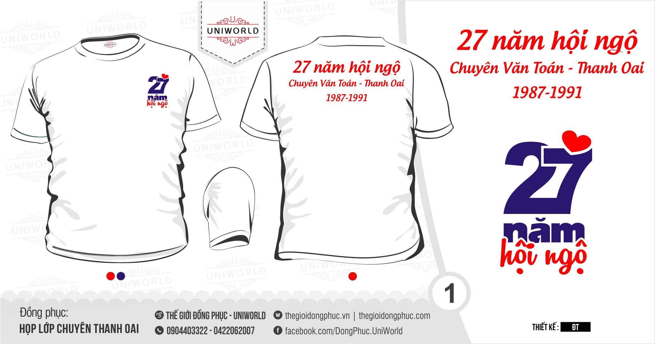 Áo họp lớp 27 năm hội ngộ chuyên văn toán Thanh Oai - Hình 1