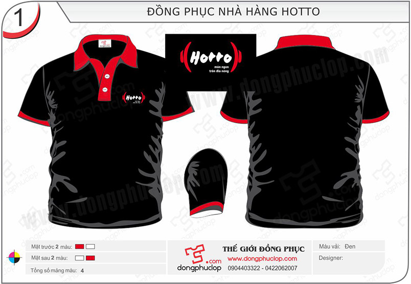 Đồng phục nhà hàng Hotto - Hình chính