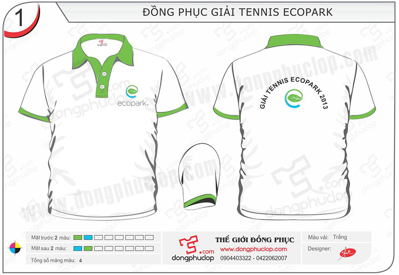 may đồng phục giải tennis ecopark