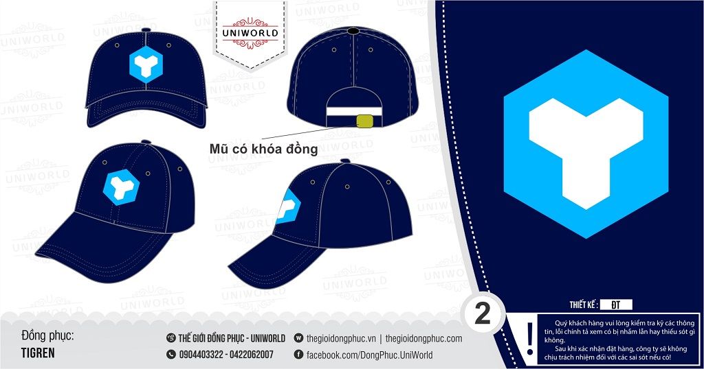 Mũ lưỡi trai đồng phục Tigren - Hình chính