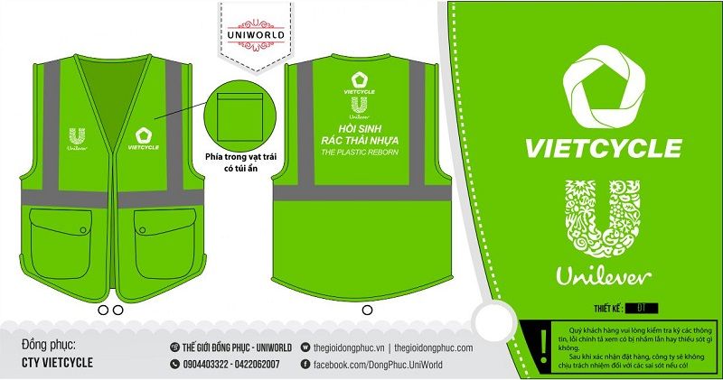 Đồng phục bảo hộ công ty Vietcycle - Hình chính