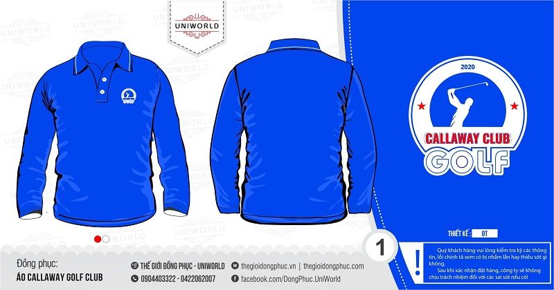 Áo nhóm CLB Callaway Golf - Hình chính