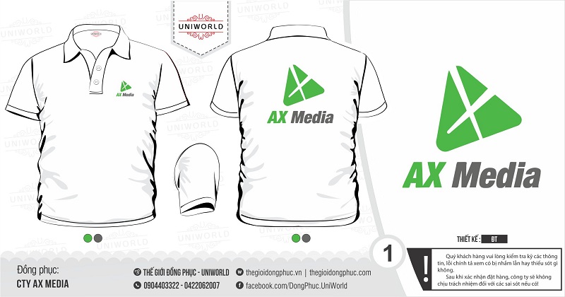Áo đồng phục công ty AX Media - Hình chính