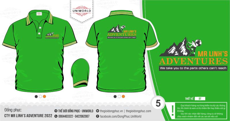 Áo phông đồng phục Mr Linh Adventures 2022 - Hình chính