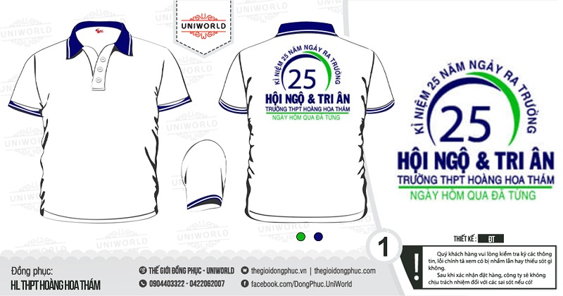 Áo họp lớp 25 năm THPT Hoàng Hoa Thám - Hình 1