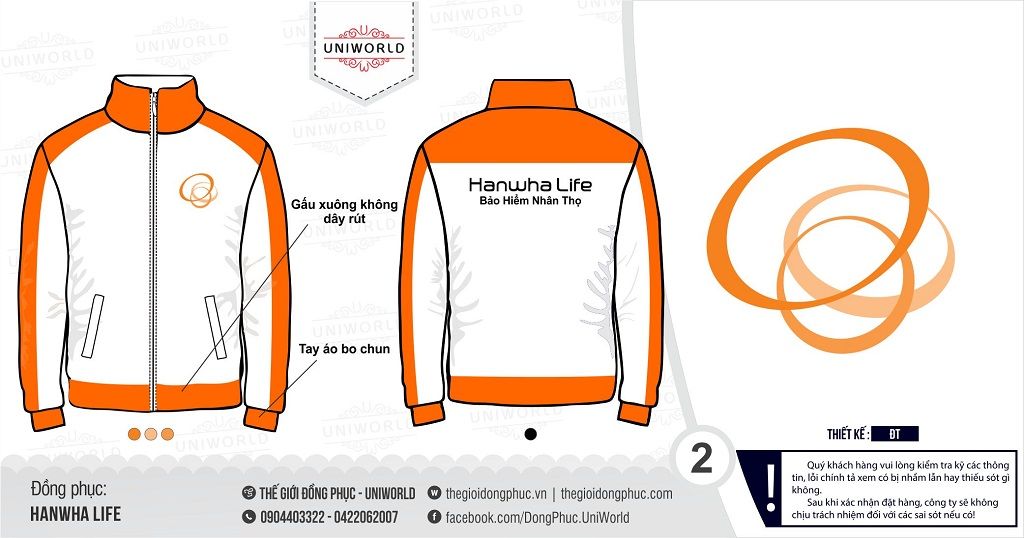 Áo khoác gió đồng phục Hanwha Life - Hình chính