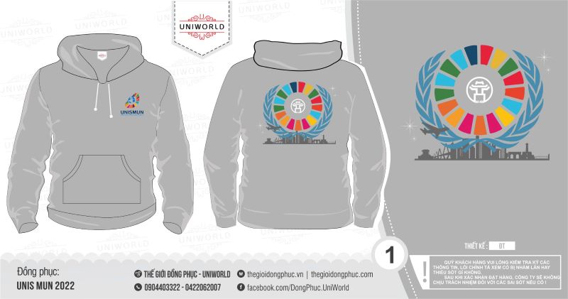 Áo nỉ hoodie UNIS MUN 2022 - Hình chính