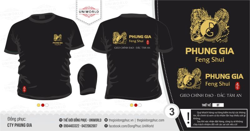 Áo phông cổ tròn công ty Phùng Gia - Hình chính
