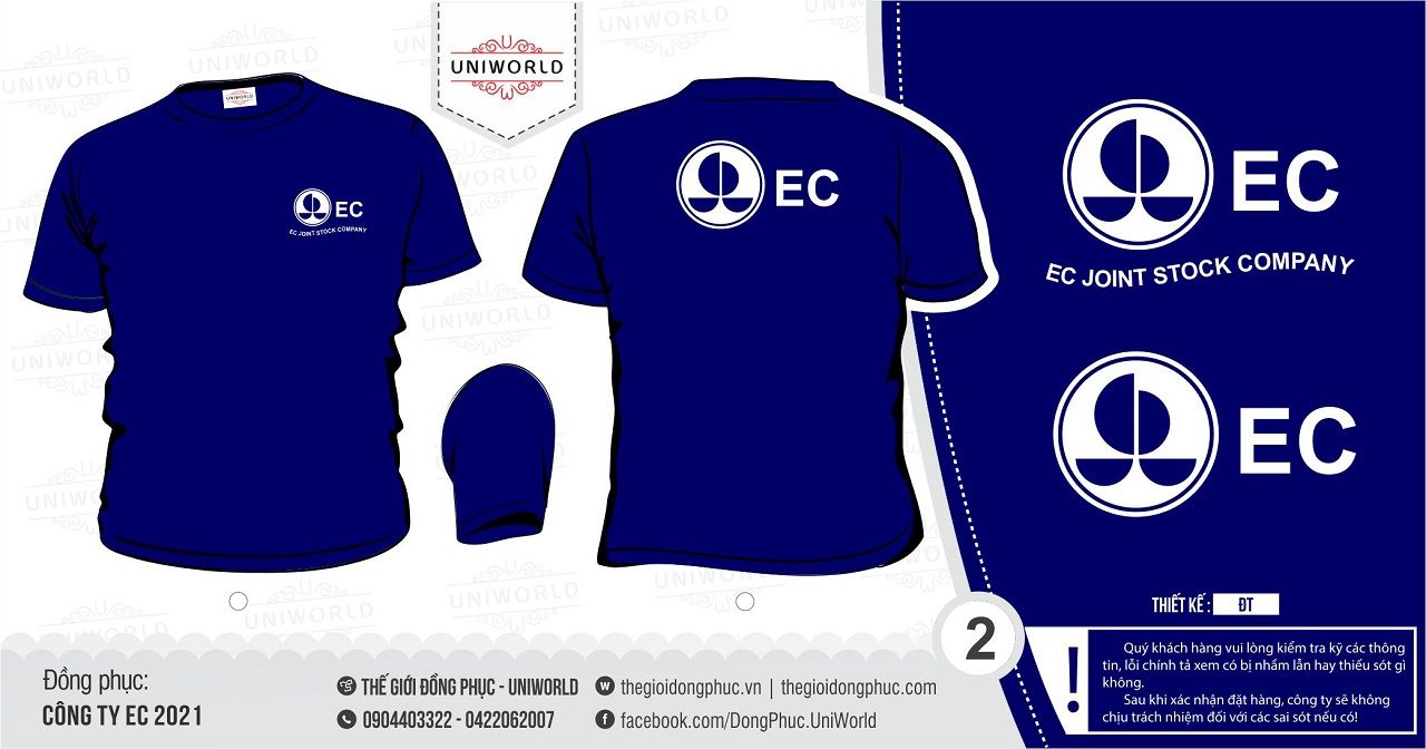 Áo phông công ty EC 2021 - Hình chính