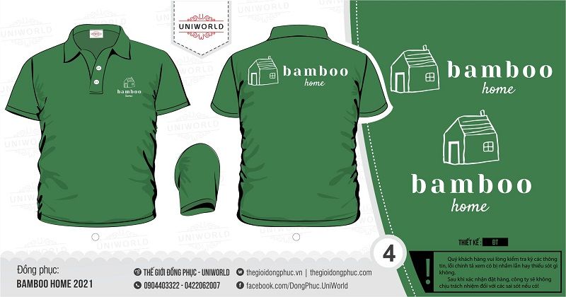 Áo phông đồng phục Bamboo Home 2021 - Hình chính