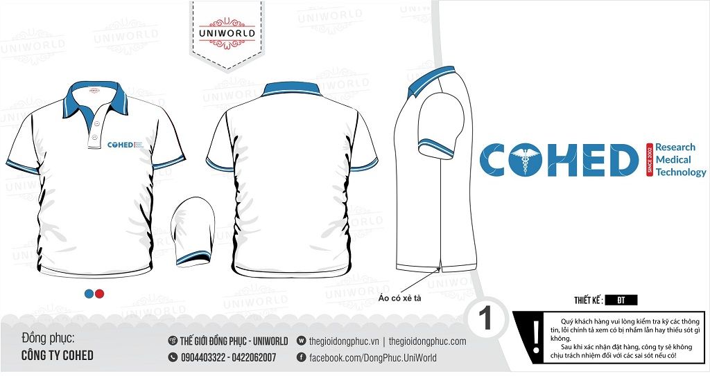 Áo phông đồng phục công ty COHED - Hình chính