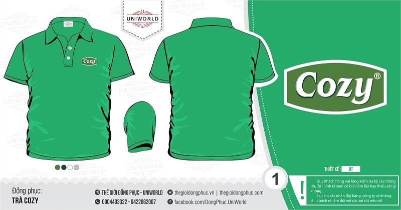 Áo phông đồng phục Trà Cozy - Hình chính