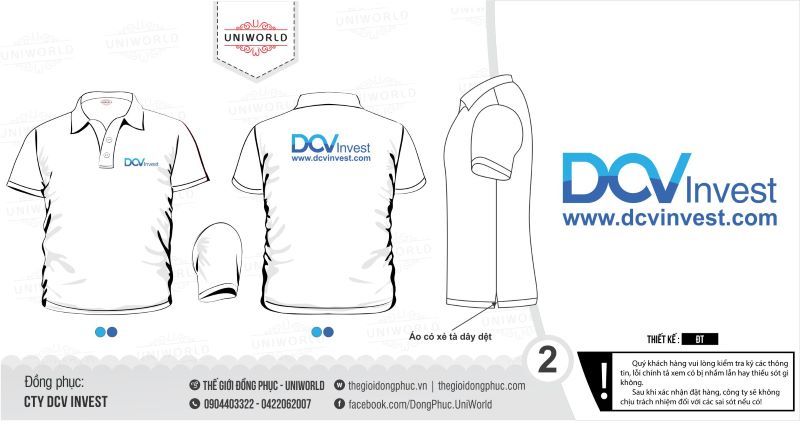 Đồng phục công ty DCV Invest - Hình chính