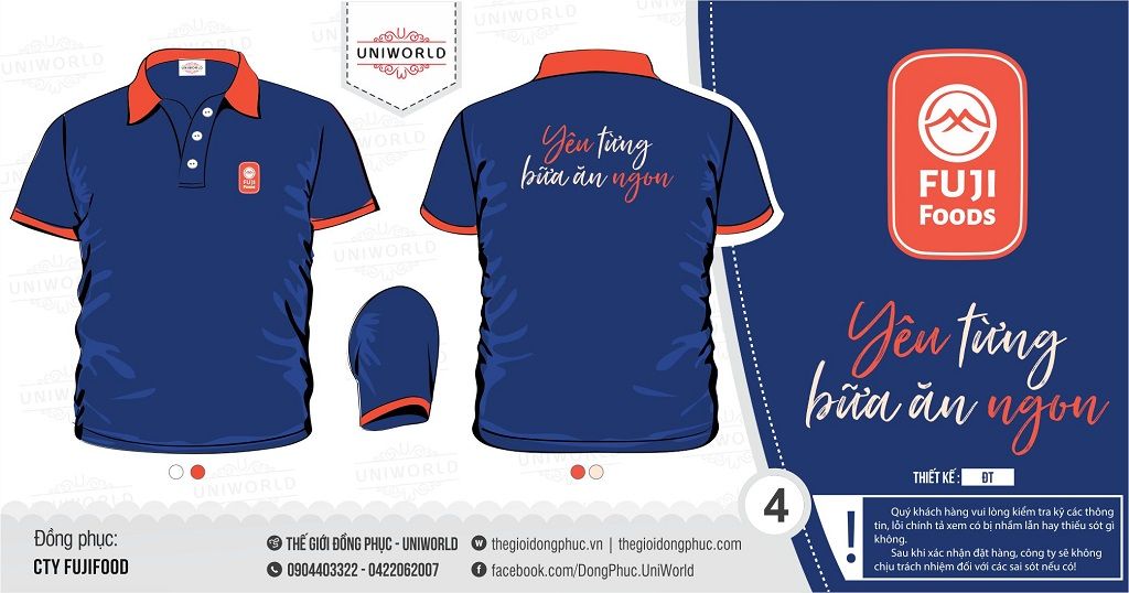 Đồng phục công ty Fuji Food - Hình chính