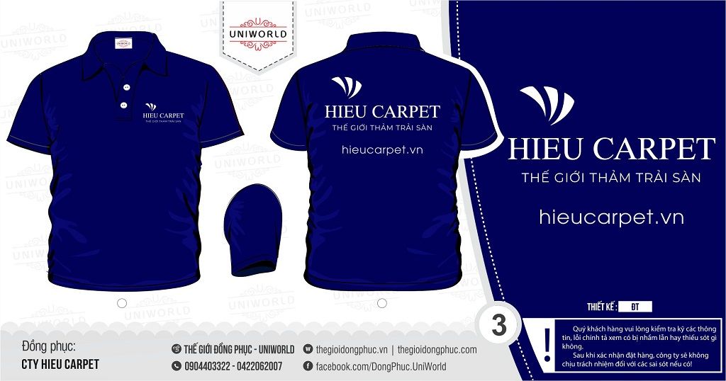 Đồng phục công ty Hiếu Carpet - Hình chính