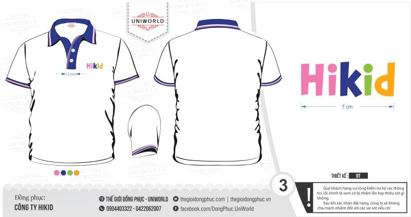 Đồng phục công ty Hikid - Hình chính