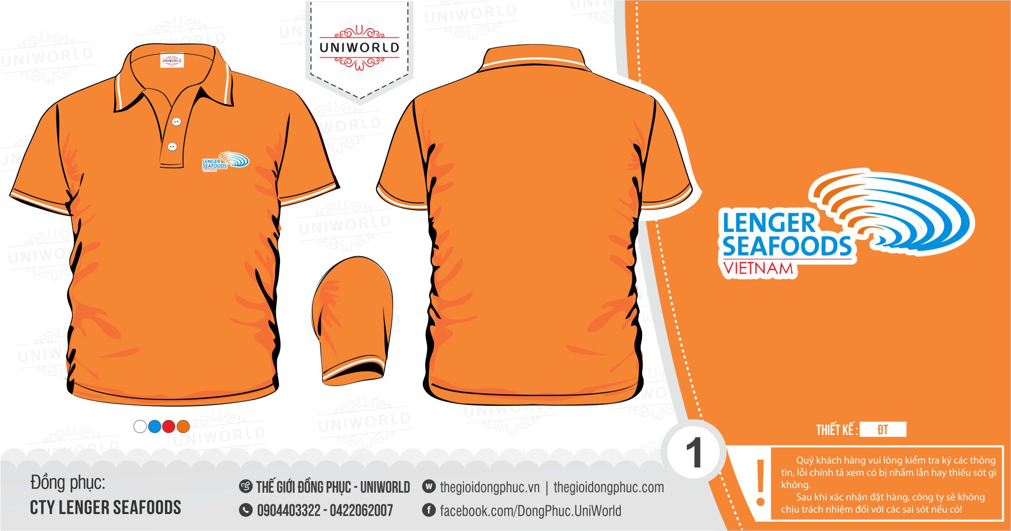 Đồng phục công ty Lenger Seafoods - Hình chính