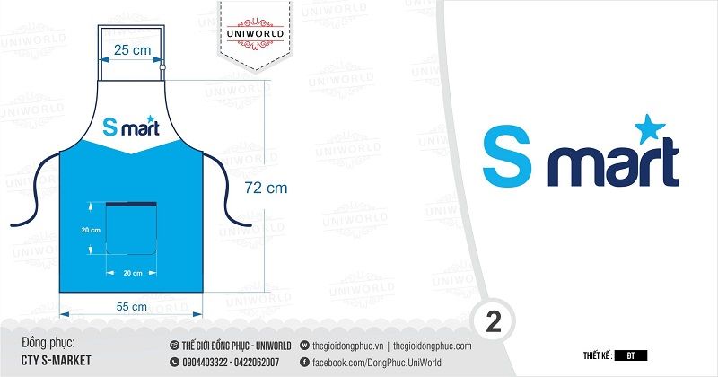 Đồng phục tạp dề S Market - Hình chính