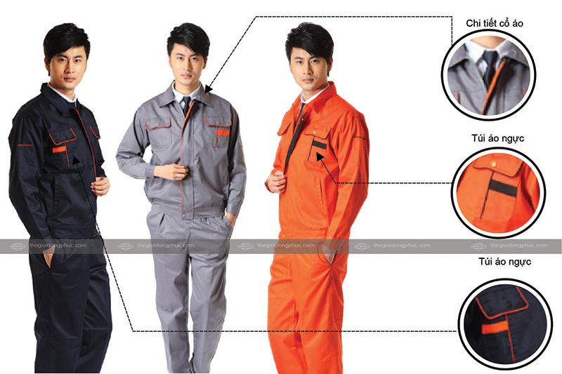 Mẫu áo đồng phục công nhân 36 - Hình chính