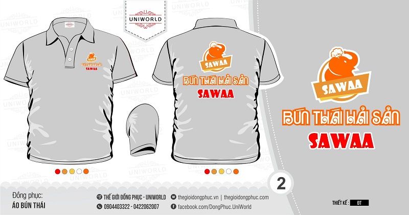 Đồng phục nhà hàng bún thái hải sản sawaa - Hình chính