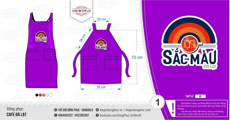 Tạp dề quán cafe Đà Lạt - Hình chính