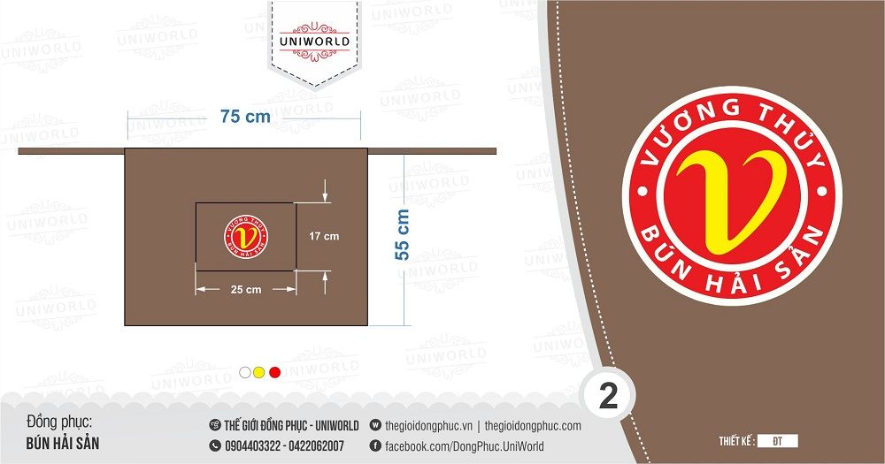Tạp dề đồng phục bún hải sản Vương Thúy - Hình 1