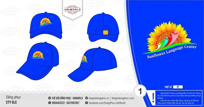 Mũ đồng phục công ty SLC - Hình chính
