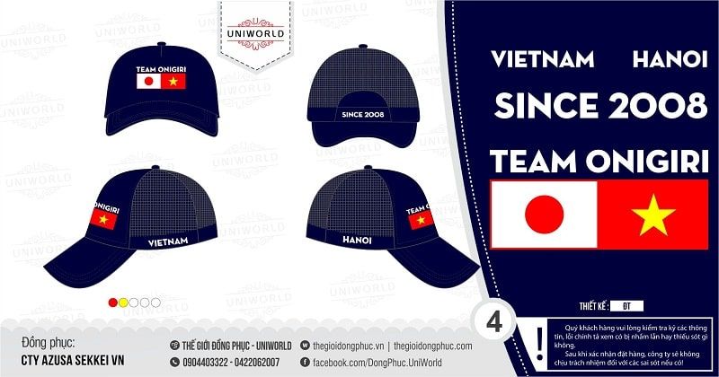 Mũ đồng phục công ty Asuza Sekkei - Hình chính