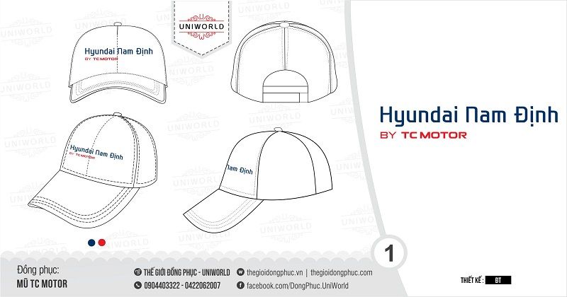Mũ lưỡi trai đồng phục TC Motor - Hình chính