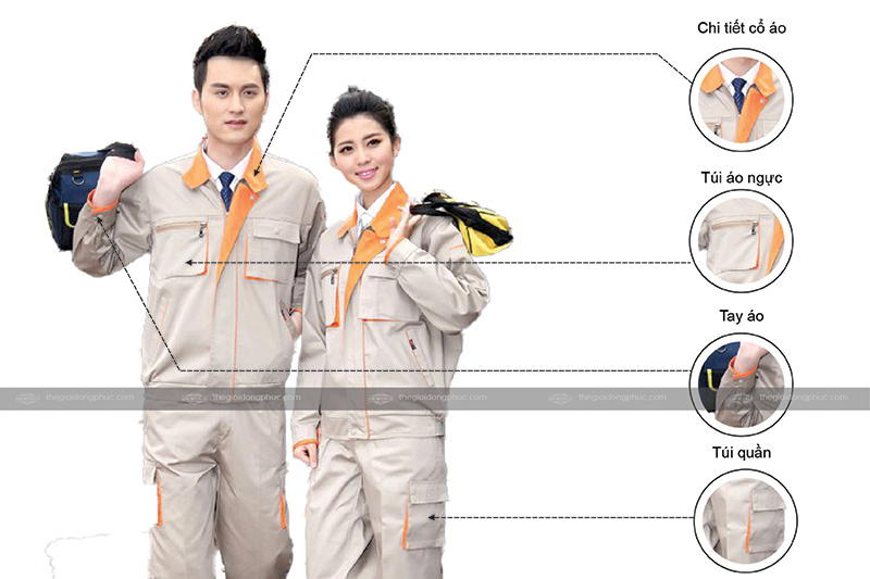Quần áo bảo hộ lao động mẫu 44 - Hình chính