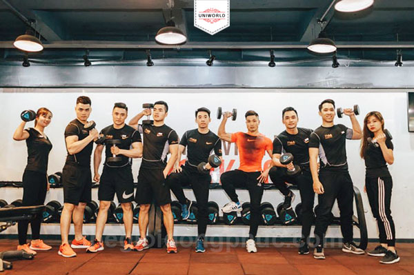 may đồng phục phòng gym vải thun lạnh