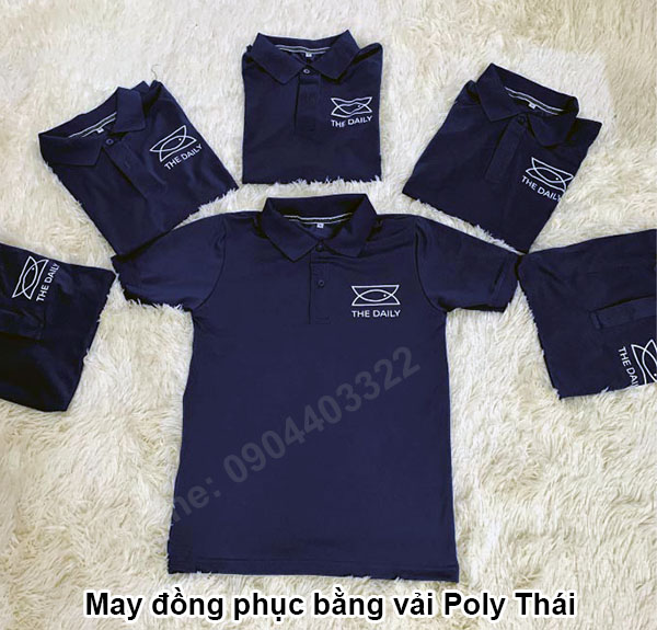 đặt may đồng phục vải poly thái
