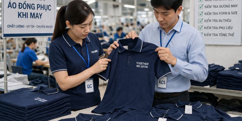 Nhận hàng không kiểm tra là một sai lầm khi may áo đồng phục